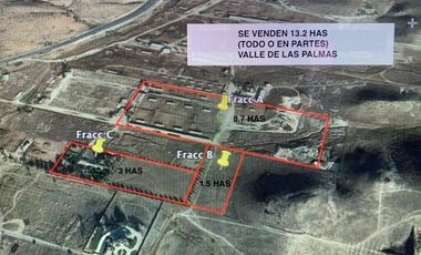 VENTA TERRENOS EN VALLE DE LAS PALMAS -  TIJUANA-TECATE