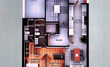 Departamento en  Venta 2 dormitorios piso exclusivo con parrillero(Barrio Martin)