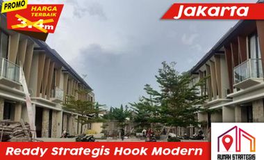 Ready Townhouse Strategis Hook Luas Modern Pondok Bambu Jakarta