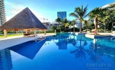 Renta departamento en Table, Centro de Cancun, 3 recamaras, 4 baños, Amueblado C3806