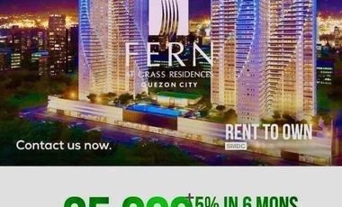 Fern @ Grass Residences 1 br rfo for Sale near SM North and Trinoma