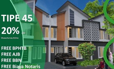 Rumah Dijual di Malang Tipe 45/77 View Katu Bebas Banjir