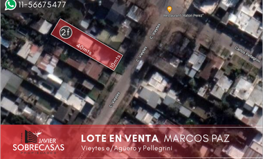 LOTE C/MEJORAS EN VENTA - Marcos Paz - Pcia de Bs.As.