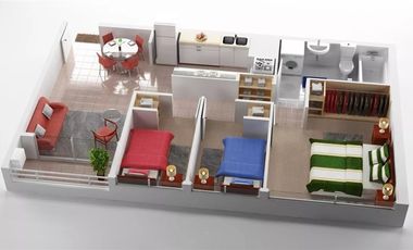 Departamento en venta de 3 dorm. en Quinta Normal