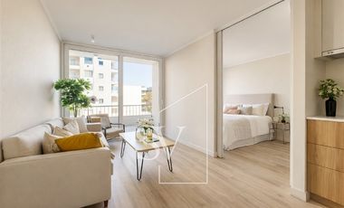 Departamento nuevo, arriendo de 1 dormitorio, Ñuñoa, Metro