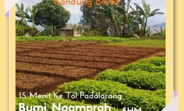 Tanah Bandung Barat 15 Menit Exit Tol Padalarang, SHM 2 Jutaan