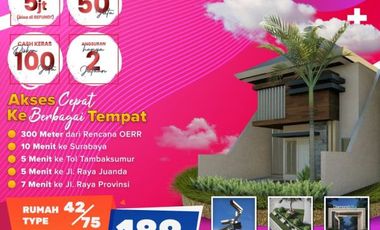 Terlaris, WA 0823-3511-----, Rumah Dijual Di Dekat Surabaya Harga 180 Jutaan