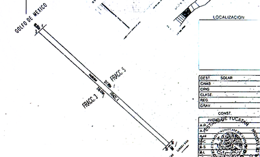 Terrenos Frente al Mar en Venta en Celestún