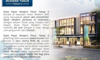Ruko Pasar Modern Timur 2 Kawasan Terbaik di BSD City
