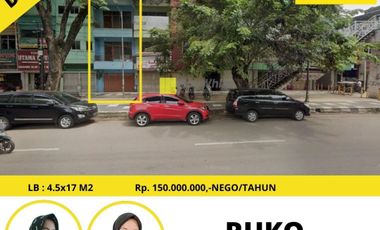 Ruko sewa tengah kota Palembang jalur bisnis