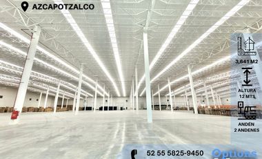 Rent now industrial warehouse, Azcapotzalco