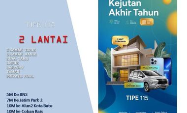 POSISI HOOK SISA 1 UNIT RUMAH VILLA 2 LANTAI DI BATU