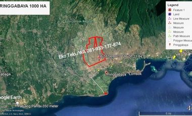 Tanah Kebun 100 ha Murah Cocok Untuk KEBUN JAGUNG Lombok