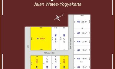 Dekat Pasar Sungapan, Tanah Kavling Murah di Sedayu Jogja