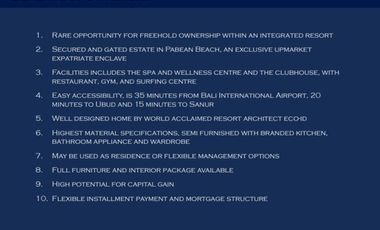 Beach Townhouse Luxury Villa Pabean Gianyar Bali