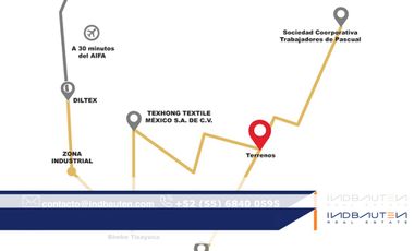 IB-HI0006 - Terreno Industrial en Venta en Tizayuca, 11,000 m2.