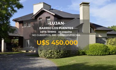 CASA Club de Campo Los Puentes LUJAN , 4 dormitorios, quincho, piscina.