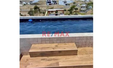 En Venta De Casa De Playa Con Cochera Y Piscina En Condominio Cerrado Alto Bujama A 3 Cuadras De La Playa