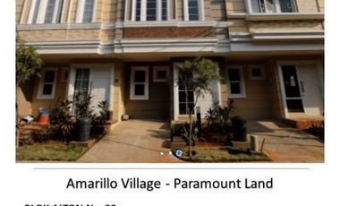 Cluster Amarillo Village Ready Stock Desain Modern @Paramount Land di Tangerang