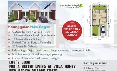 Hunian Semi Villa Harga Terjangkau di Ciater Dekat Taman Bunga A'cadella