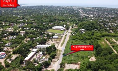 Terreno sobre av. principal y colindante con dos universidades, Pto. Esc. Oax.