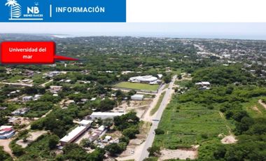 Terreno sobre av. principal y colindante con dos universidades, Pto. Esc. Oax.