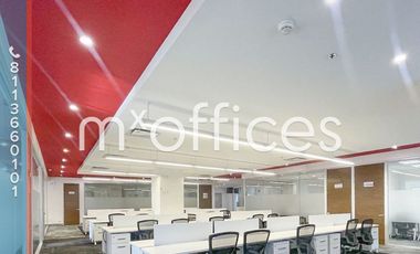 Amplia oficina amueblada en renta de 456m2 en edificio Lázaro Cárdenas SPGG