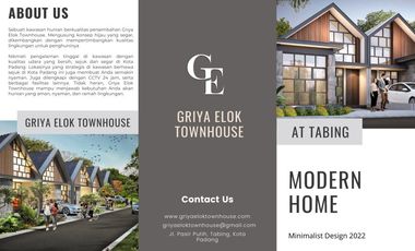 [F525E6] For Sale 2 Bedroom House 36m2 Griya Elok Townhouse Padang
