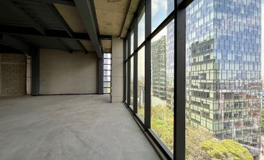 Renta Oficina de 250 m2 con balcón en Insurgentes sur, obra gris