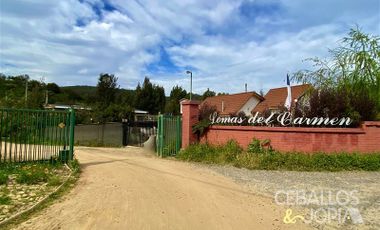Sitio en Venta en Lomas del carmen, Villa Alemana.