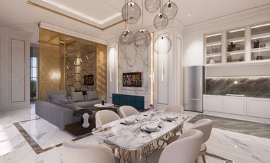 rumah mewah bebas design bonus interior di komplek pemda