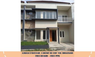 Rumah Cluster Strategis 3 m dr Exit Tol Singosari