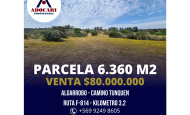 ALGARROBO / CAMINO TUNQUEN / PARCELA “LAS COLINAS DE MIRASOL 6360 M2