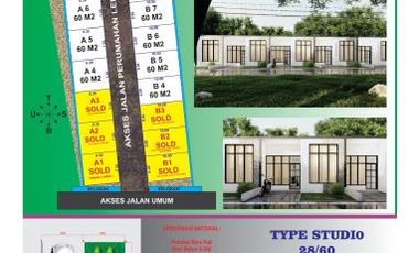 Rumah minimalis desain modern konsep studio milenial di prambanan