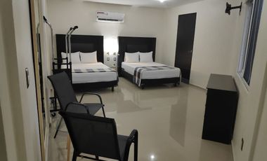 Hotel 13 habitaciones,  Mahahual muy cerca de la playa, Quintana Roo, en venta.