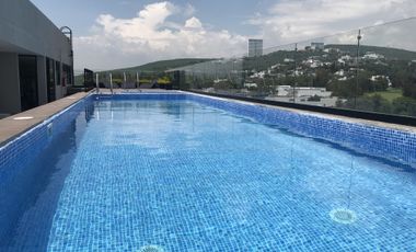 Departamento de lujo con amenidades, áreas comunes, Gym, alberca, roof, ludoteca y más.