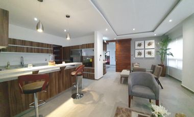 Departamento de lujo con amenidades, áreas comunes, Gym, alberca, roof, ludoteca y más.