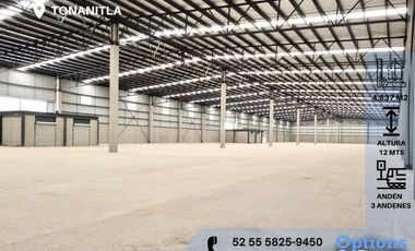 Incredible industrial warehouse for rent in Tonanitla