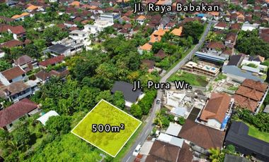 Tanah 500m2 Lingkungan Villa Pinggir Jalan di Babakan