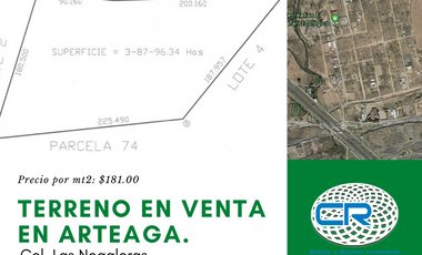 Arteaga Terreno en venta de 4 hectáreas, CP 25350