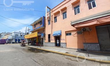 Venta de Edificio Comercial (Hotel) de 2 Niveles y 22 habitaciones en esquina de calle Malpica, Col. Centro, Coatzacoalcos, Ver.