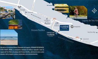 Vidamar etapa Punta Arena de 3 recámaras y club de playa Acapulco