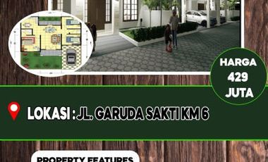 DIJUAL RUMAH MINIMALIS MODERN DI JL.GARUDA SAKTI KM 6