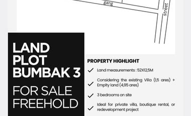 Freehold - Rare opportunity sale Land in Prime location Umalas, Bali
