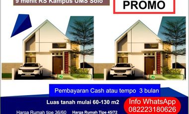 Rumah kartasura rumah murah kartasura rumah UMS Solo Rumah UIN Solo
