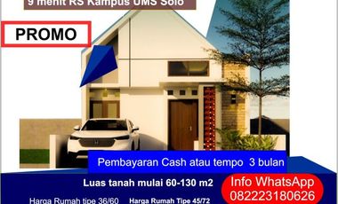 Rumah kartasura rumah murah kartasura rumah UMS Solo Rumah UIN Solo