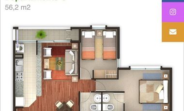 Departamento en Venta en COD37191 Parque Pucon Oriente