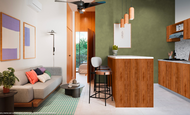 Departamento de dos habitaciones en venta dentro de Mérida en Díaz Ordaz