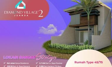 Harga Terjangkau, Call 0821-3993----- Perumahan Murah Minimalis Sidoarjo 345 Juta Diamond Village Juanda 2