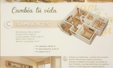 Departamento 3 Ambientes En Venta Barrancas Paso Del Rey, Oportunidad